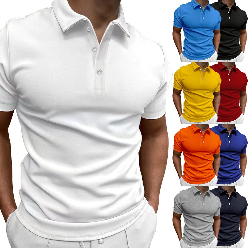 Casual Slim Fit Shirt Short Sl - Polo Shirt Pique のレビューと価格