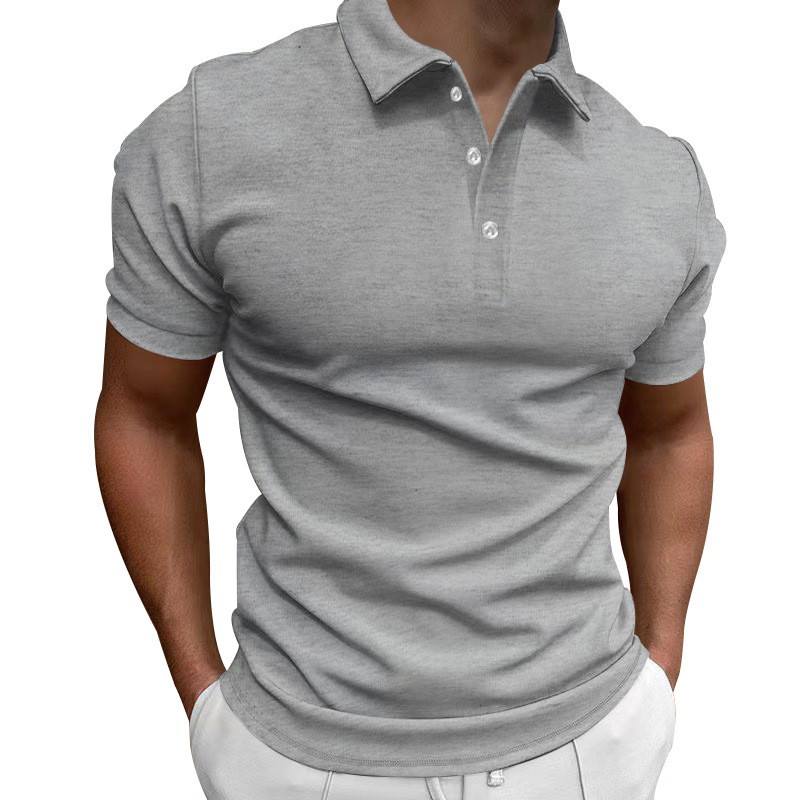 Casual Slim Fit Shirt Short Sl - Polo Shirt Pique のレビューと価格