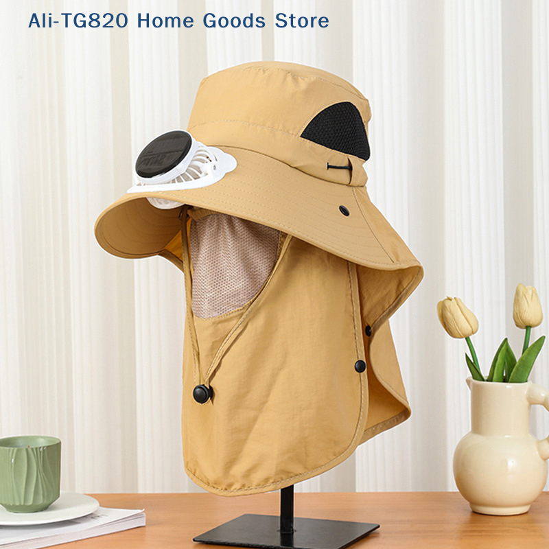 [TG820]Men Fan Hat With Solar  - Bucket Hat Straw のレビューと価格