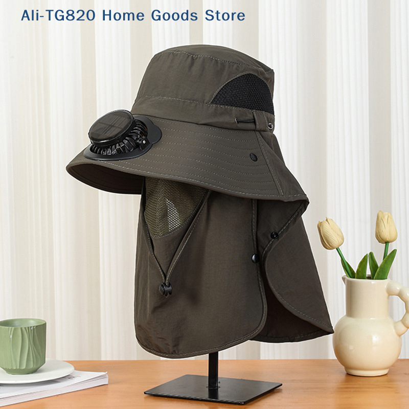 [TG820]Men Fan Hat With Solar  - Bucket Hat Straw のレビューと価格