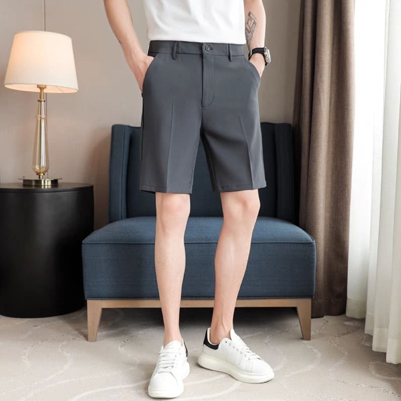 Men's Slim Fit Suit Shorts Sum - Shorts Chino Slim のレビューと価格