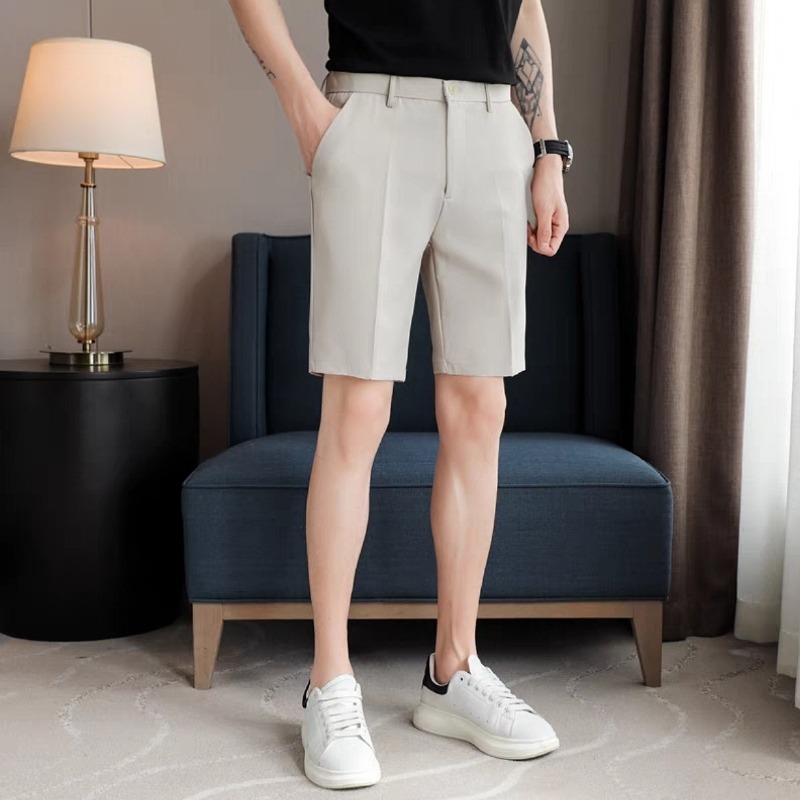 Men's Slim Fit Suit Shorts Sum - Shorts Chino Slim のレビューと価格