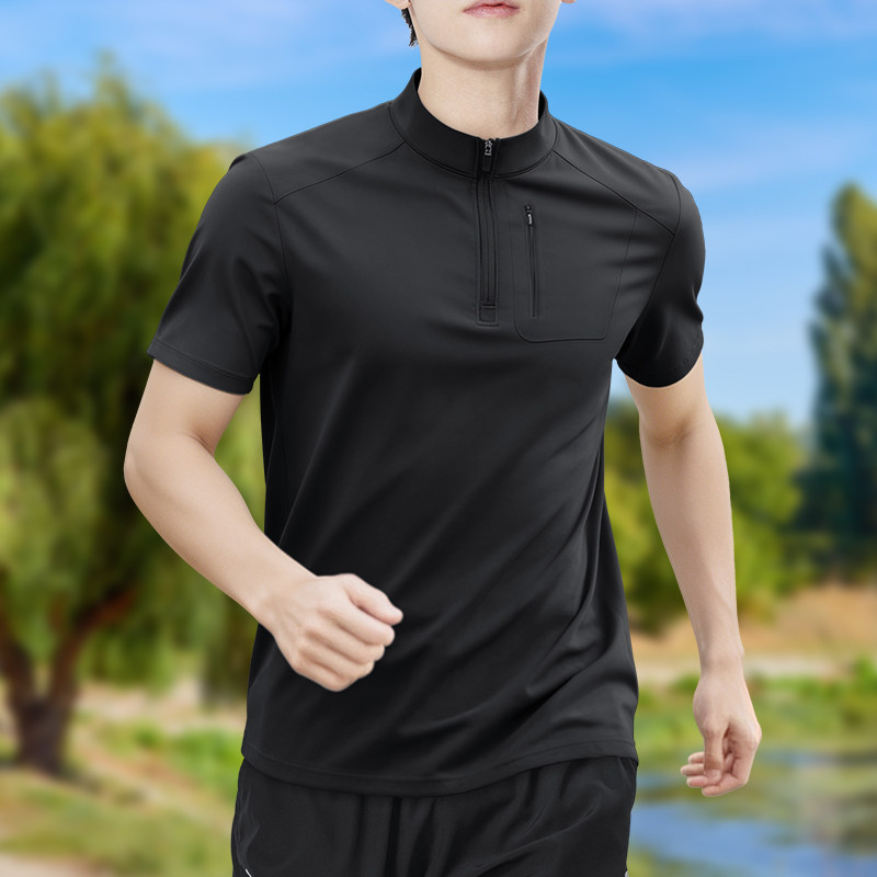 Men's Half-Zip High-Stretch Qu - Shirt Camp Collar のレビューと価格