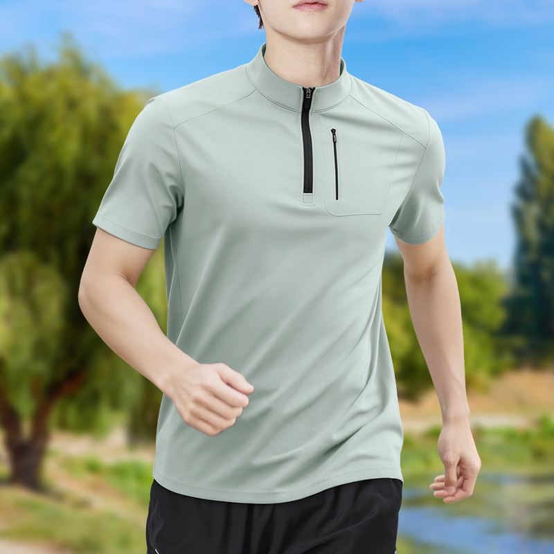 Men's Half-Zip High-Stretch Qu - Shirt Camp Collar のレビューと価格