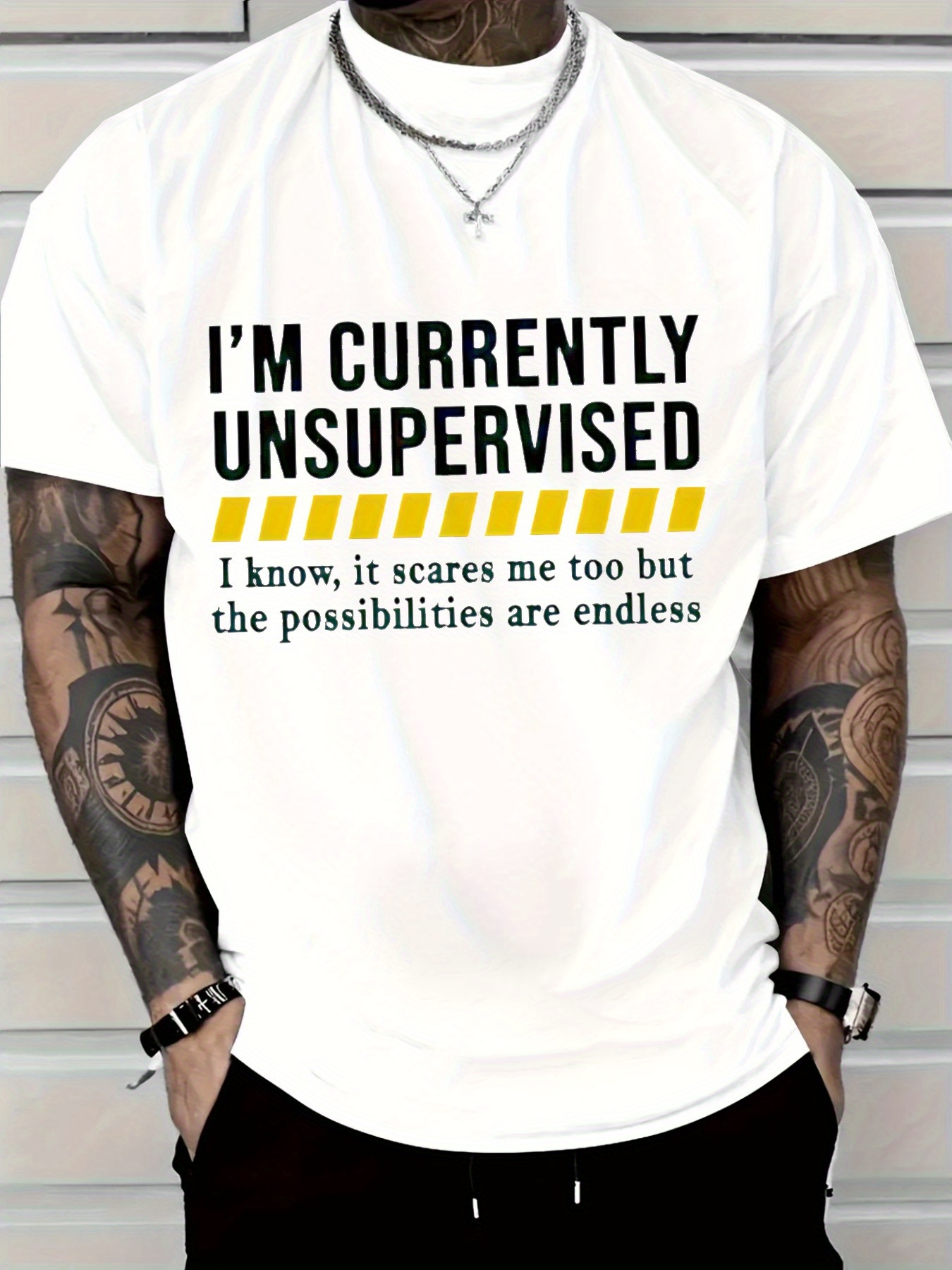 New Men's Casual Cotton T-Shir - Tee Graphic Print のレビューと価格