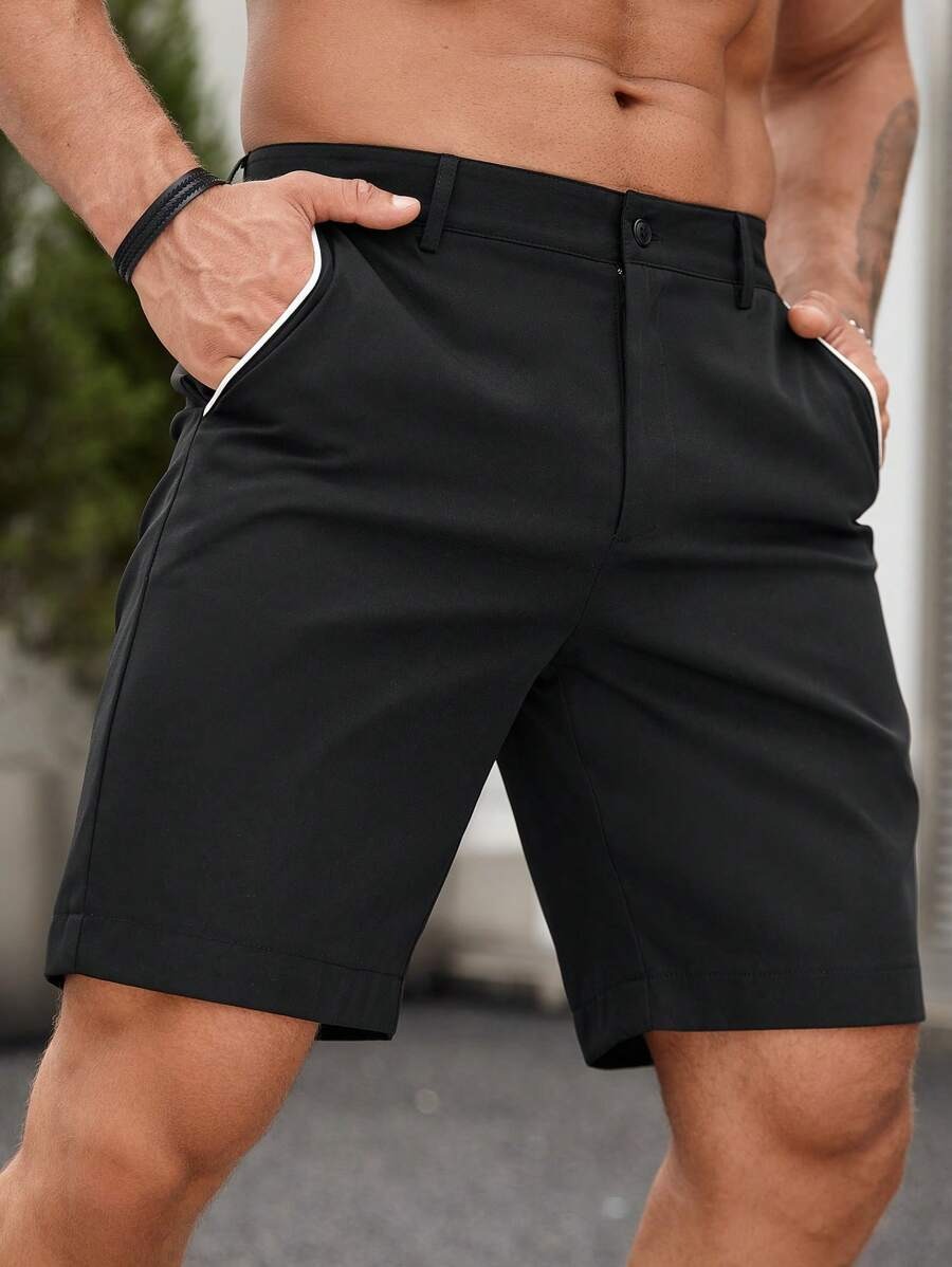 Men's Contrast Trim Chino Shor - Shorts Chino Slim のレビューと価格