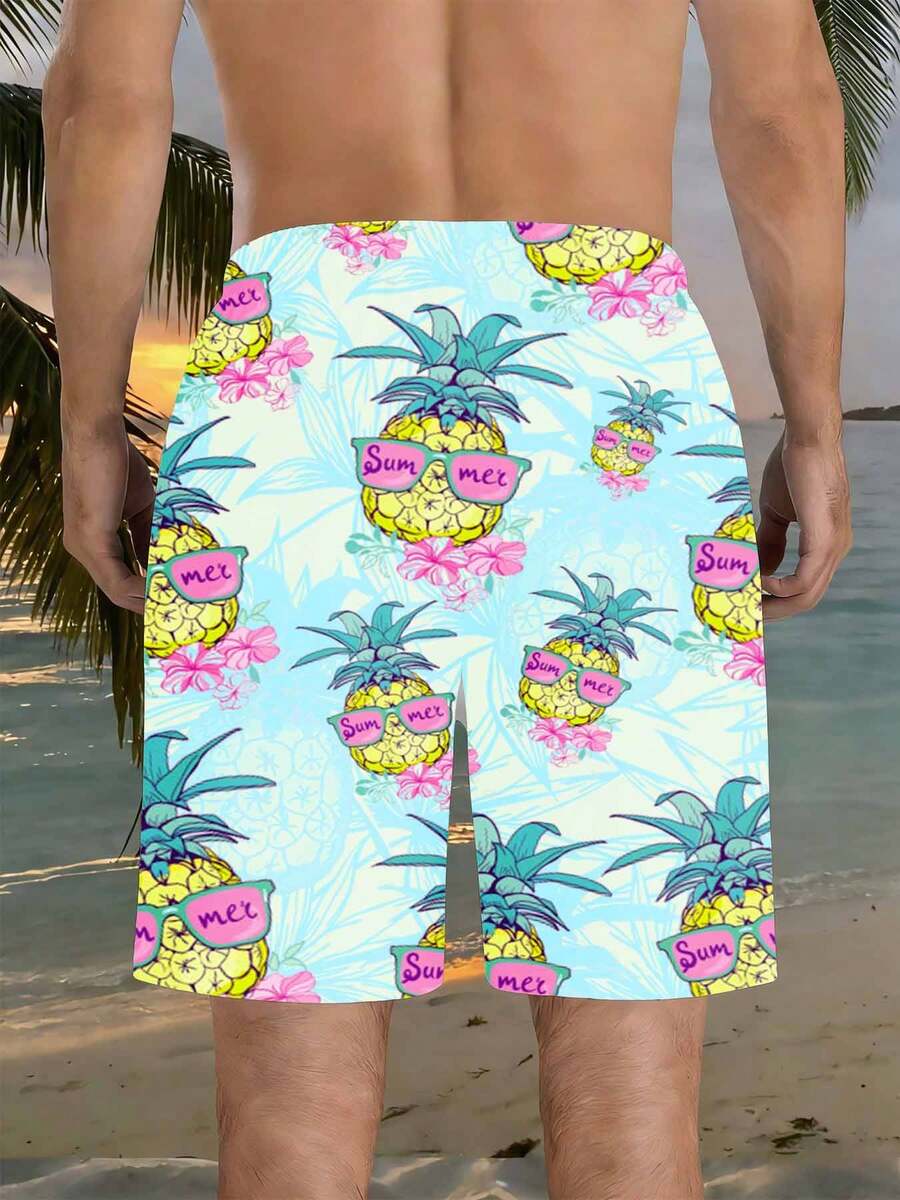 Mens Summer Pineapple Print Sw - Swim Trunk Quick Dry のレビューと価格
