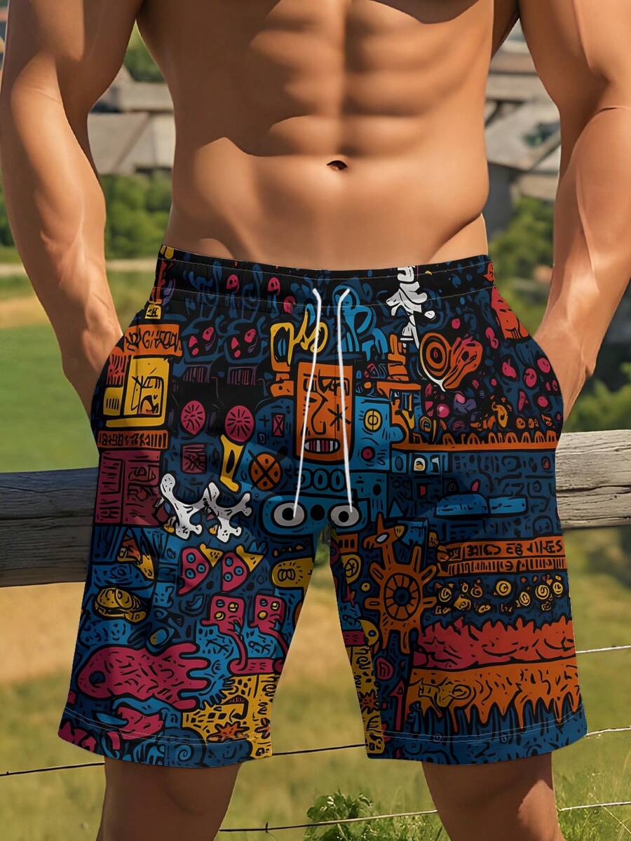 Mens Beach Shorts 3D Digital P - Swim Trunk Quick Dry のレビューと価格
