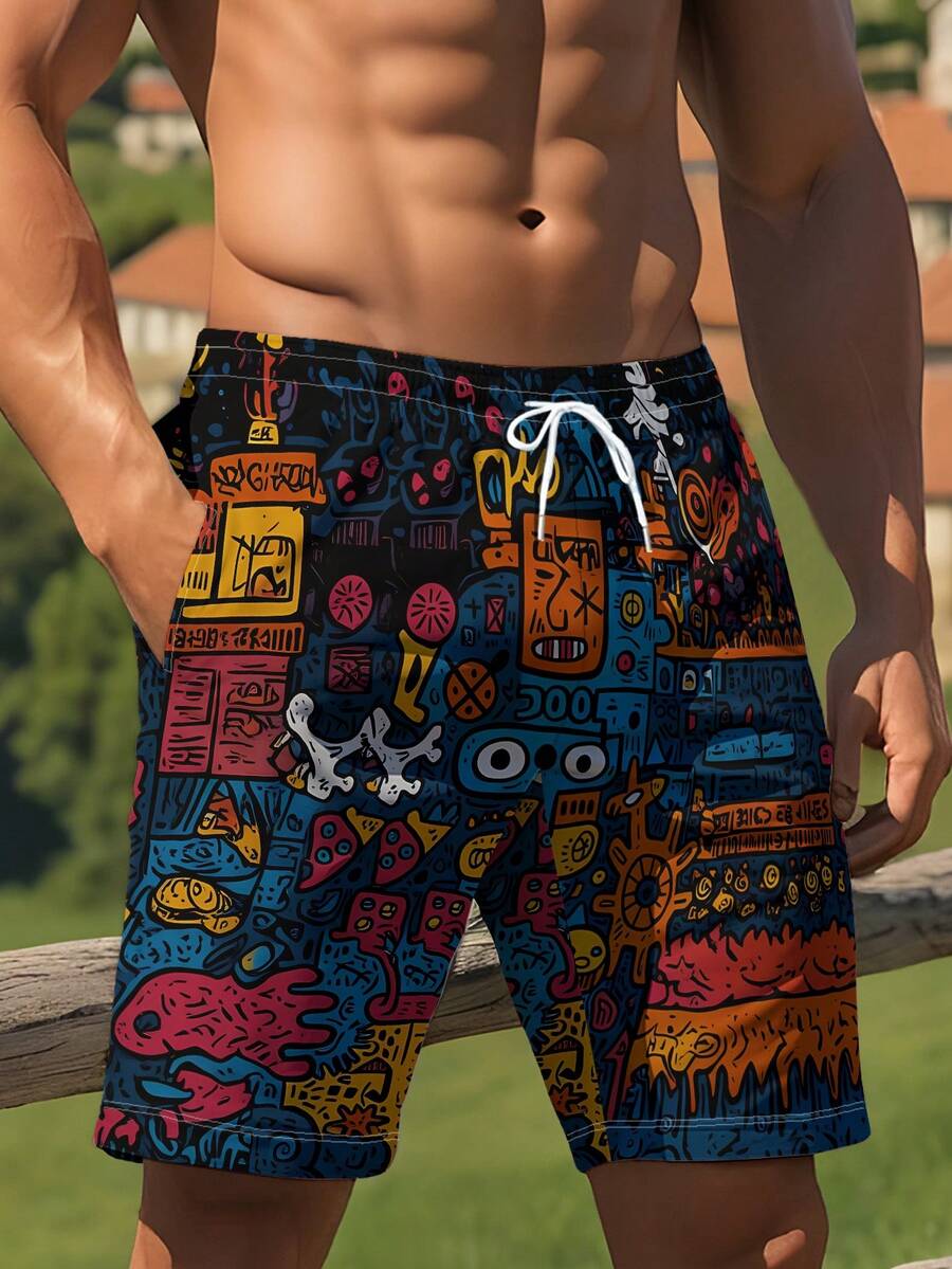 Mens Beach Shorts 3D Digital P - Swim Trunk Quick Dry のレビューと価格