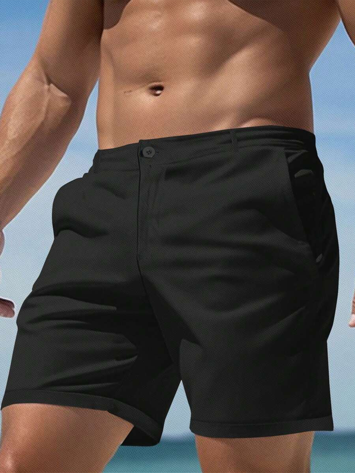 Men's Slim Fit Chino Shorts Su - Shorts Chino Slim のレビューと価格