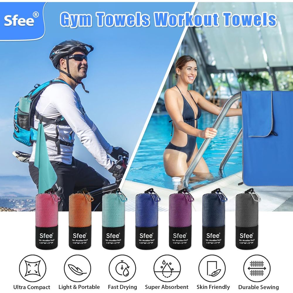 Compact Large Absorbent Travel - Beach Towel Large のレビューと価格