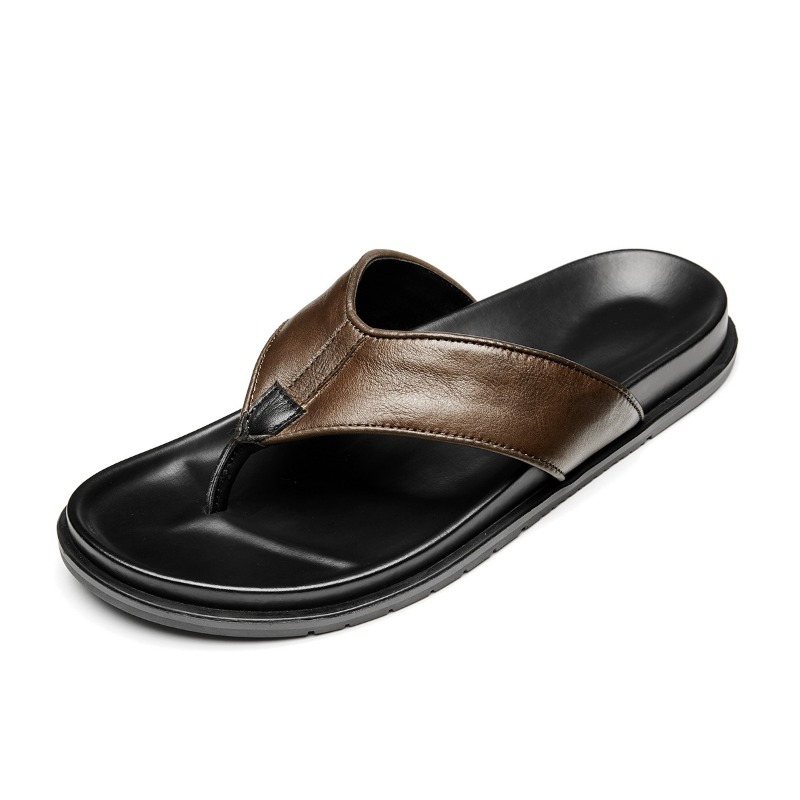 2026 Summer New Mens Genuine L - Flip Flop Leather Men のレビューと価格