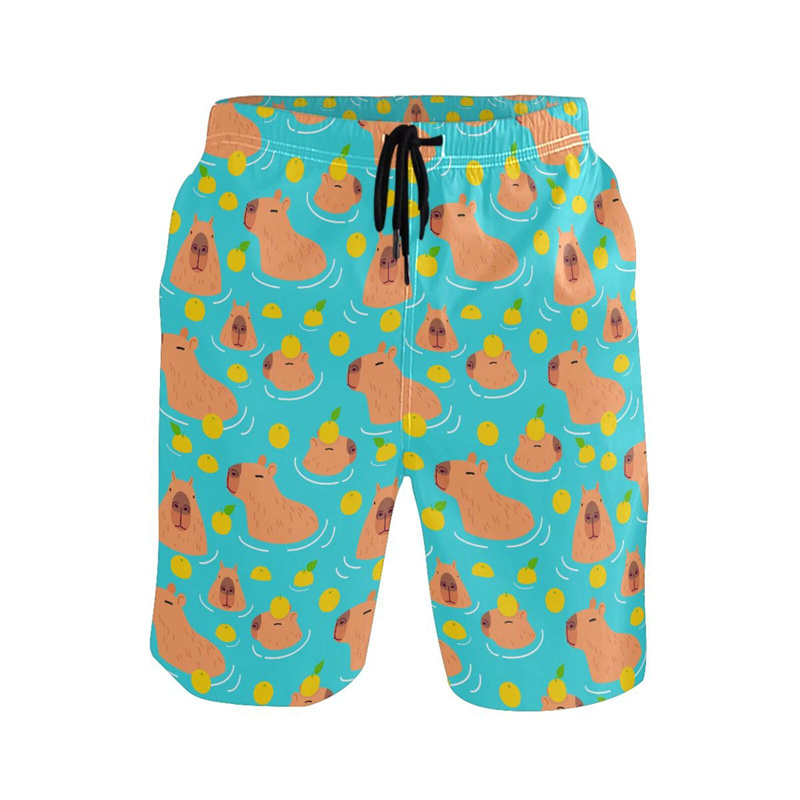 Cartoon Animal 3d Print Capyba - Trunks Board Surf のレビューと価格