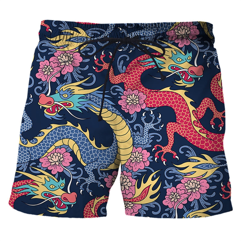 Chinese Dragon 3d Print Swim T - Trunks Board Surf のレビューと価格