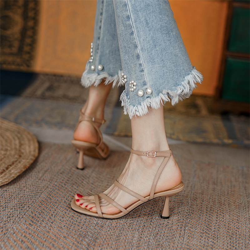 Meotina Sandals Women Shoes Sq - Casual Sandal Leather のレビューと価格