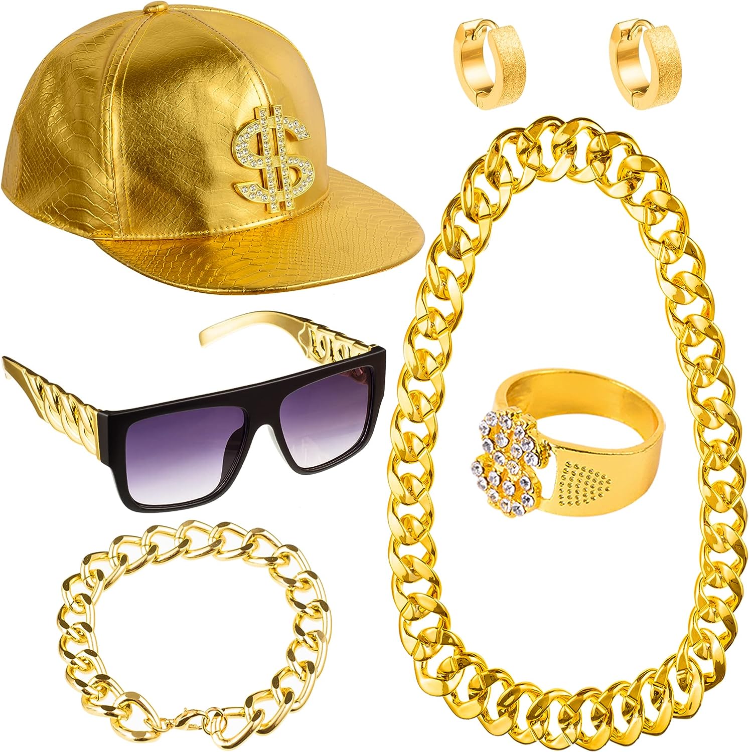 PESENAR 80s 90sHip Hop Costume - Sunglass Retainer Cord のレビューと価格